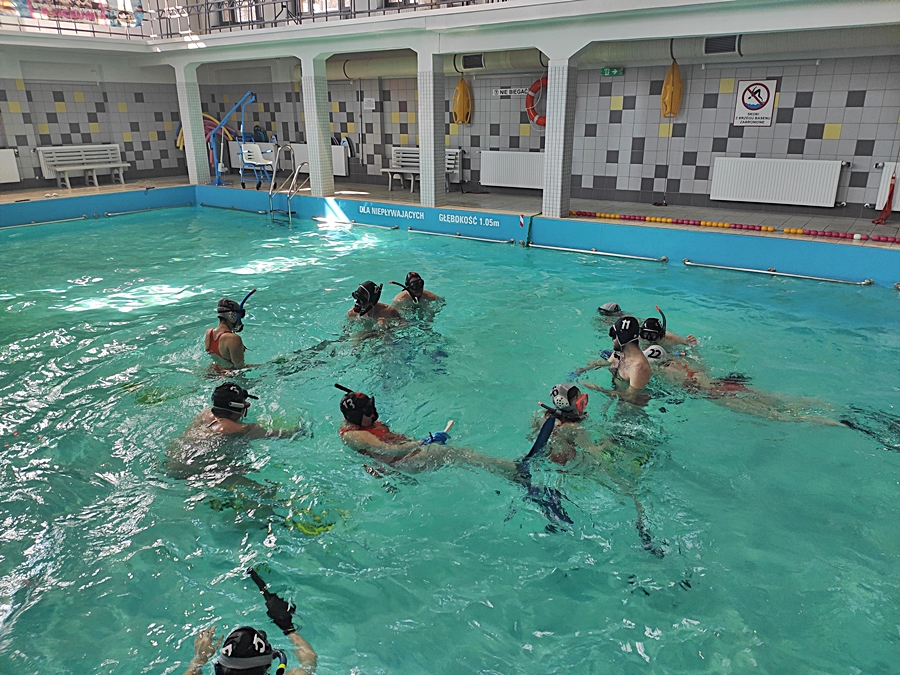 Hokej pod wodą Walenie Siemianowice Śląskie Trening 23 III 2024